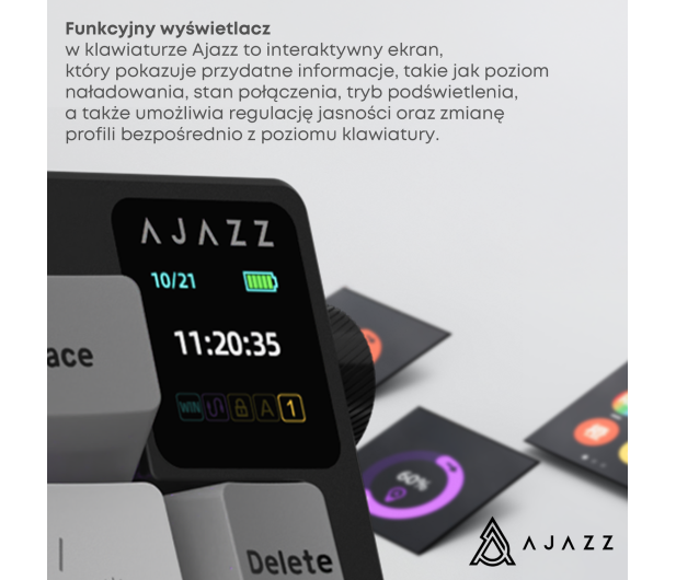 Ajazz AK650 Dream Weaver Switch Black Gray Yellow RGB z ekanem - 1536355 - zdjęcie 7